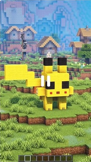 pikachu build in Minecraft #minecraft #building