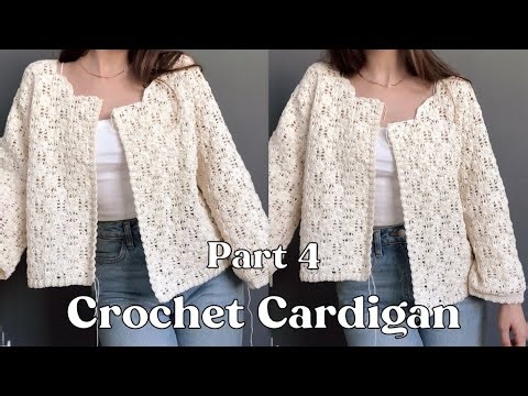 Crochet Cardigan PART 4 🌸🩷 How to crochet rib stitch ✨