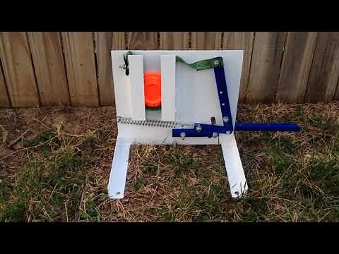 Homemade clay pigeon thrower