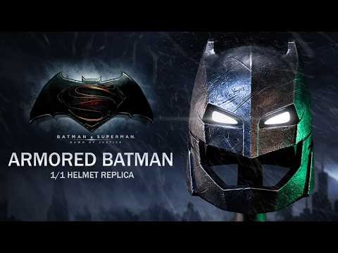 The PureArts Batman v Superman: Dawn of Justice Armored Batman Helmet Official Trailer