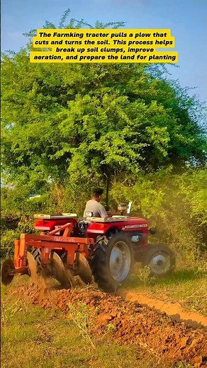 Farmking Tractor Plowing: Efficient Land Preparation!