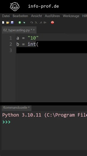 Typecasting in Python - Umwandeln mit int()