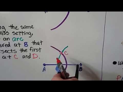 Geometry 3.4a, Construct a Perpendicular bisector of a segment