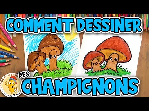 Comment dessiner un CHAMPIGNON étape par étape | Dessin Pour Enfant