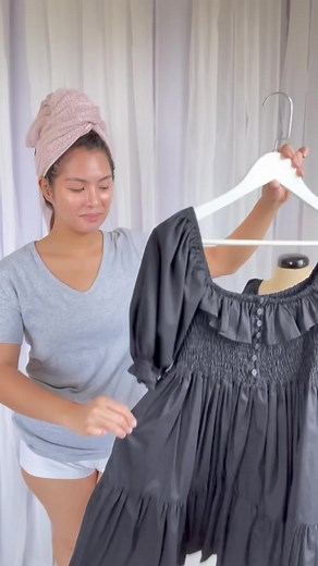 8.9K views · 46 reactions | Get ready with me!  Donning my favorite black Cara dress - its chic, elegant, and oh so comfortable!  And guess what? It's now on sale!  For just 990, you too can strut your stuff in style!  And hey, there's a cute mini-version available for the little fashionistas out there!  Want one? Slide into our DM's to order. Don't miss out, beauties! | Livingdollph | Facebook