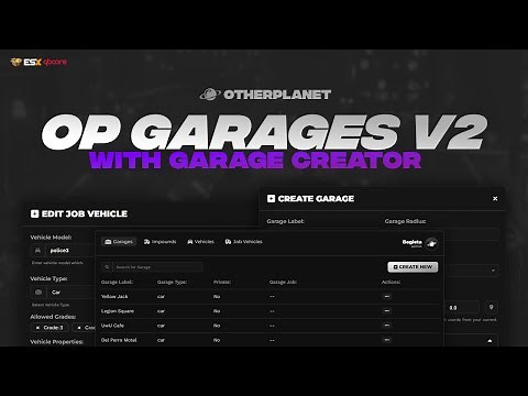 OP Garages V2 - FiveM Garage System & Creator [ESX/QB/QBOX]