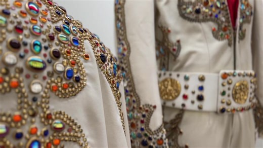 20K views · 1.9K reactions | Look at all the details!✨ While visiting Graceland, immerse yourself in many of the fashion pieces that defined the King of Rock ‘n’ Roll’s style and career! See over 100 pieces of iconic stagewear, including jumpsuits, capes, belts, jewelry and more- only at Graceland's exhibit Dressed To Rock! | Elvis Presley's Graceland | Facebook
