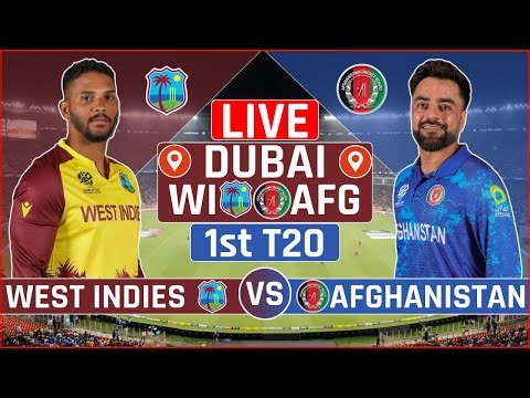 WI vs AFG 1st T20 Live Cricket Score | West Indies vs Afghanistan 1st T20 Live Commentary