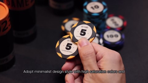 ARTGAME 14 Gram Clay Poker Chip Set for Texas Hold’em, 500 Pcs Casino Style Chips, with K-Type Aluminum Case and Dealer Buttons.