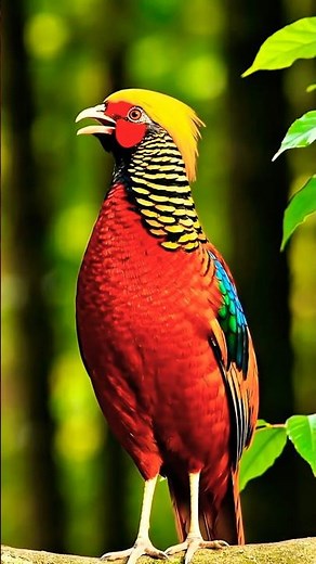 Beautiful Golden Pheasant Singing & Pure Nature ASMR 🌿