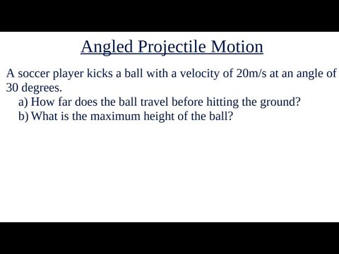How to solve an angled projectile motion problem using kinematics