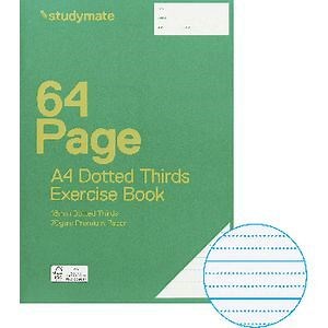 Studymate A4 70gsm 18mm Dotted Thirds Exercise Book 64 Page