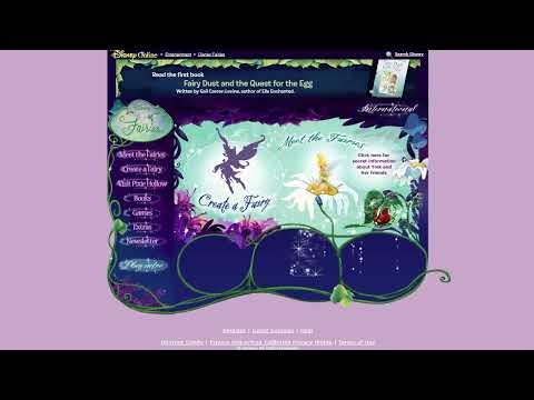 Disney Fairies Flash website in 2005