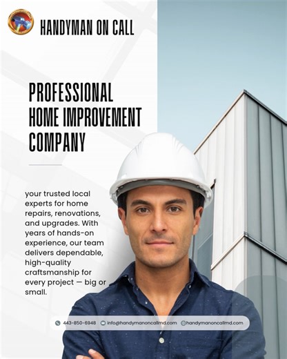 At Handyman On Call, we take pride in being your trusted local experts for home repairs, renovations, and upgrades. With years of hands-on experience, our team delivers dependable, high-quality craftsmanship for every project — big or small. Whether you need a quick fix, a remodeling project, or regular maintenance, we’re here to make your home improvement process easy and stress-free. Our licensed professionals handle everything from carpentry and painting to plumbing, flooring, electrical work