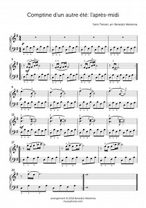 Yann Tiersen – “Comptine d’un autre été: l’après-midi” beginner piano arrangement