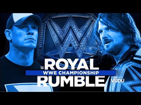 John cena vs Aj styles Royal Rumble 2017 Highlights
