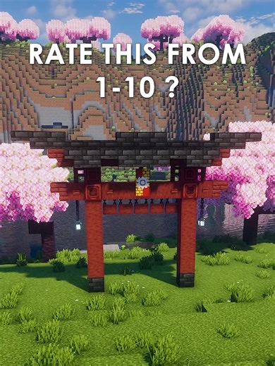 Minecraft How To Make Aesthetic Japanese Torii Gate⛩️#minecraft #minecraftdiy #minecrafttutorial #minecraftbuilding #minecraftdesigns