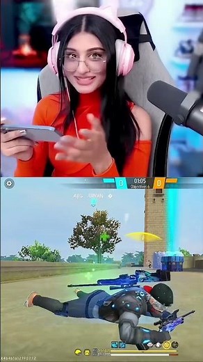 gril reaction 🤯🥰#freefireshorts #gaming #freefire #shorts