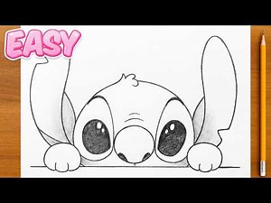 How to Draw Stitch 💙 Step by Step ✏️ Easy Pencil Drawing