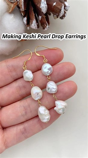 Unique Pearls with Embedded Crystals| Earring Making Process