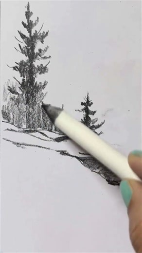 Quick Landscape in Pencil Shading #pencilshading #scenarydrawing #landscapeart #quicksketch