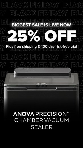 2.5K views | 六‍ Pro-grade vacuum sealing for precise portions at holiday dinners. ️ Preserve holiday flavors and textures for easy nights. ️ Our promise: 100 days to put it to the test, or your money back. | Anova | Facebook