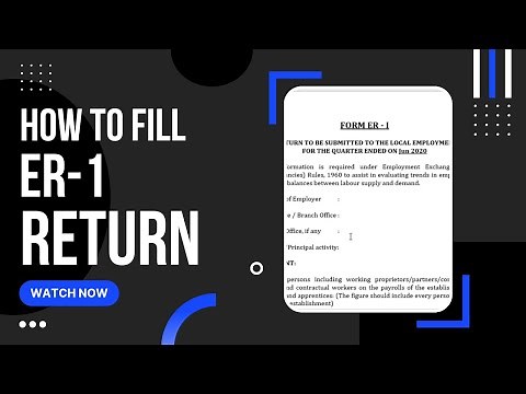 How to fill ER 1 return | The Employment Exchanges Return | ‪@StatutorySolution‬