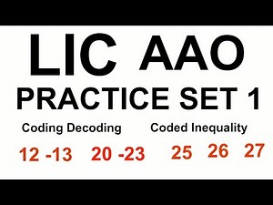 LIC AAO PRACTICE SET 1 (CODING DECODNG) 2016