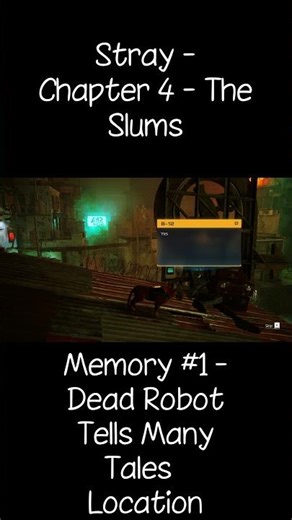 Stray (2022) - 4K60FPS - The Slums - Memories #1 - Dead Robot Tells Many Tales
