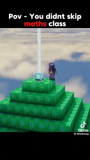 pov you didnt skip math class #minecraft #shorts