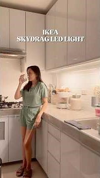 Ikea Skyrag Light Installation for our Kitchen Cabinet #homedecor #kitchenfinds #ikeafinds