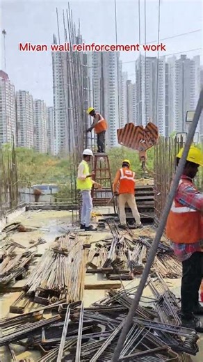 Mivan Wall Reinforcement Work | Aluminium Formwork Construction #Shorts#shortsfeed