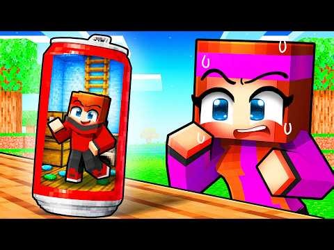 J'ai construit une BASE SECRÈTE dans une CANNETTE de COCA sur Minecraft !