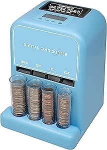 Automatic Coin Counter & Coin Sorter, Blue