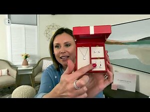 Diamonique Set of 3 Pendant and Earrings Set, Sterling Silver on QVC