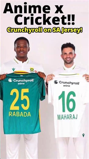 ANIME x CRICKET | Crunchyroll Logo on South Africa Jersey! 🔥