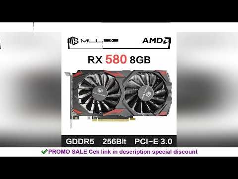 MLLSE AMD RX 580 8GB 2048SP Gaming Graphics Card GDDR5 256Bit PCI-E 3.0 16 8Pin Radeon GPU Rx 580 Vi