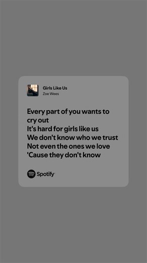 THESE LYRICS 💔 Girls Like Us-Zoe Wees #speedup #speedupsongs #lyrics #sadlyrics #speedupsong