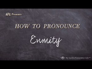 How to Pronounce Enmity (Real Life Examples!)