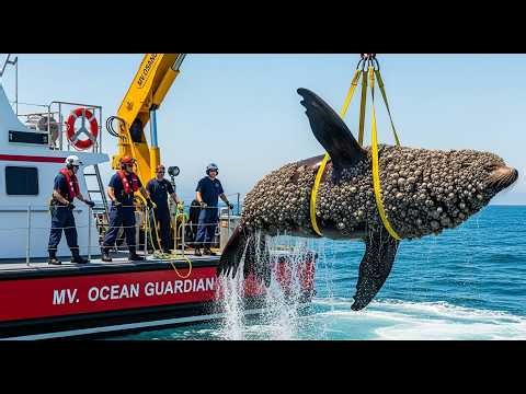 Giant Sea Lion Rescue in Monterey Bay | Full Marine Wildlife Treatment & Release