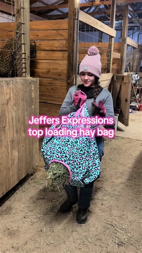 Efficient Feeding with Jeffers Expressions Top Loading Hay Bag