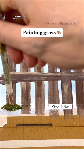 675K views · 1.2K reactions | [clip] My favorite way to paint EASY grass  #easypainting #beginnerfriendly #tutorials #paintingtips | Emily Seilhamer Art | Facebook