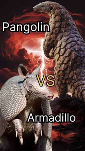 Pangolin VS Armadillo कौन‌ जीतेगा#armadillo #pangolin #facts #animalshorts #trending #youtubeshorts