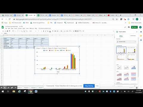 Using Google Sheets to Make a Comparative Bar Graph