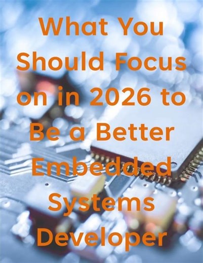 What You Should Focus on in 2026 to Be a Better Embedded Systems Developer