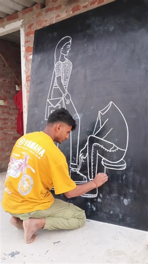 Learn to draw beautiful couple step by step #drawingtutorial #painting #shortvideo