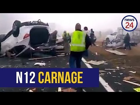 WATCH: 3 killed in 17 vehicle pile up crash on N12