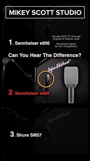 🎸 Guitar Mic Shootout! Sennheiser e609 vs e906 vs Shure SM57 – Clean Tone on Hughes & Kettner Cab