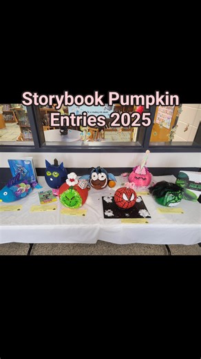 We have some fantastic pumpkins on display today for our annual storybook Pumpkin contest. Characters and scenes from some great books! Pete the Cat, Captain Underpants, Rainbow Fish, Harry Potter and MORE! Great job to ALL the participants. Awards will be posted and shared tomorrow. | Heard Elementary School HAWKS - Macon, GA