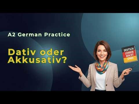 A2 German Conversation | Wechselpräpositionen (Dativ vs Akkusativ) | ‪@DeutschEchoLernen‬